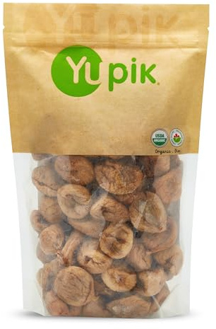 Yupik Organic Natural Figs, 2.2 lb (35.2 oz), Gluten-Free, Non-GMO, Vegan, Whole Dried Fruits, Naturally Sweet, No Sulphites, No Added Sugar, Good Source of Fiber, Healthy Snacks, Ideal for Baking