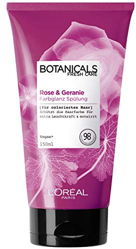 L'Oréal Paris Botanicals Fresh Care Rose & Geranie Balsamo per la lucentezza dei colori, confezione da 1 (1 x 150 ml)