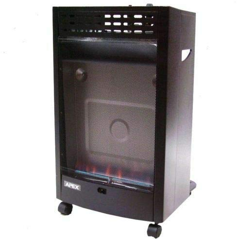 D&L Gasheizer Blue Flame 4200W Gasofen 4,2kw Zeltheizung AWZ - Piezozündknopf, Regeldrehknopf (Min./Max.), inkl. Gasschlauch, Gasregler, Flaschenhalterung (bis 11 kg), Rollen, Thermische Sicherung