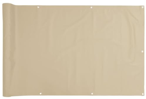 vidaXL Balkon-Sichtschutz Beige 75x500 cm Oxford-Gewebe