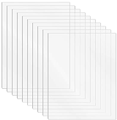 DARENYI 10 Pezzi Lastre Plexiglass 1mm Fogli acrilici in Trasparente Pannello Plexiglass per Decorazione Domestica, Display, Cornice, Pittura (18 x 13 cm)