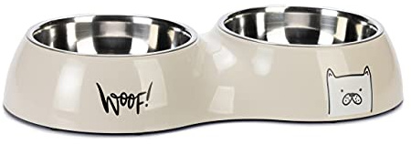 Karlie Hundenapf Elize 1800 ml hellgrau Dinner Set 2 x 900 ml