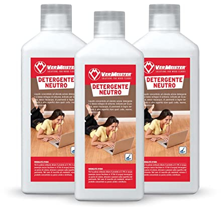 Detergente Neutro Vermeister - Detergente neutro per la pulizia ordinaria di pavimenti in legno verniciato, cotto, marmo, ceramica ed altre superfici calpestabili