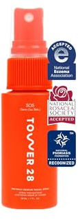 Tower 28 SOS Daily Rescue Facial Spray - Hypochlorous Acid Spray to Help Reduce Redness, Calm Irritation + Alleviate Flare-Ups - Purifying Travel Size Face Toner - Everyday Skin Care Essential (1 oz)