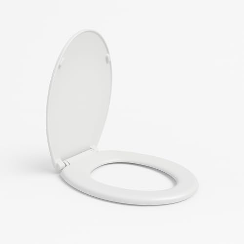 Brigros - Sedile Wc Copriwater Universale, Chiusura Ammortizzata Tavoletta Wc Con Sgancio Rapido, Facile Da Montare, Materiale Antibatterico, Termoindurente Ad Utilizzo Universale (Beta Rallenty)