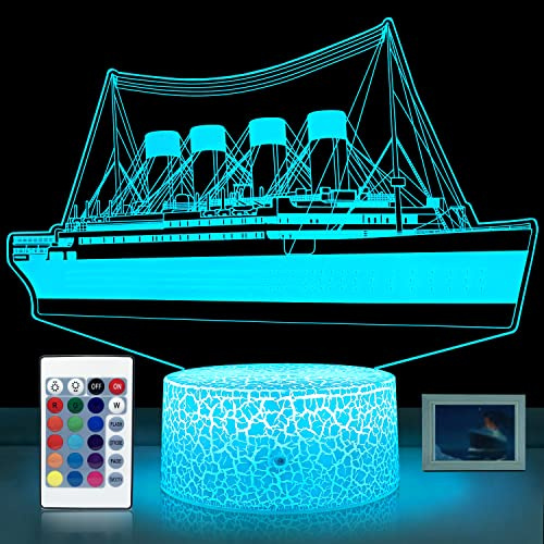 YAOMYLT Ship Night Light for Kids Led Lights for Bedroom with Remote & Touch Control 16 Colors Changing Bedside Decor Girls& Boys Gifts Ideas