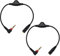 The Lord of the Tools 2PCS 3.5mm Male to Female Audio Extension Cables Headphone/Speaker Volume Control Cable for Computers MP3 MP4 Headphones Plug and Play 25cm Length