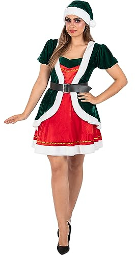 Funidelia | Sexy Weihnachtself Kostüm für Damen Weihnachtself, Weihnachten, Wichtel - Kostüm für Erwachsene & Verkleidung für Partys, Karneval & Halloween - Größe L - Grün