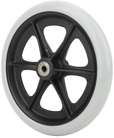 Roues Fauteuil Roulant de 8 Pouces, Roues en Caoutchouc Robustes Accessoires de Fauteuil Roulant pour Handicapés et Personnes âgées Avant Antidérapantes