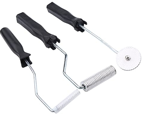 WGFOIP 3Pcs Rouleau Debulleur, Tige en Fibre de Verre Flexible Outil à à Bulles en Alliage d'aluminium pour Moule, Résine