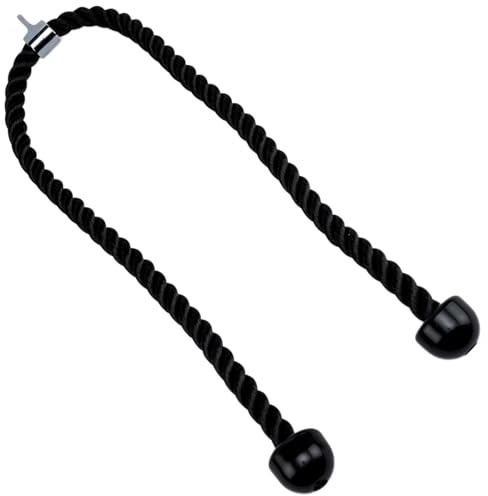 FOLUXING Long Tricep Rope for Home Gym Pulley System,54 Inch Tricep Rope Cable Attachment, Tricep Pull Down Rope for Public Gym