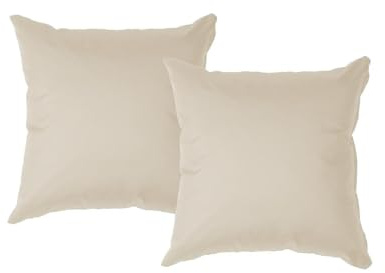 chilly pilley® Dekokissen für Garten & Zuhause – Weiche Zierkissen in vielen Farben & Größen, Einzeln oder im Set erhältlich, Strapazierfähig & Pflegeleicht 2er Set 50x50 cremefarbig