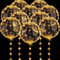 DODUOS 23 Paquetes Globos Iluminados,Globos LED BOBO,Transparente Globo de Helio con 3M cadenas de Luces,Globos LED Intermitentes para Cumpleaños Fiesta Navidad día de San Valentín Boda