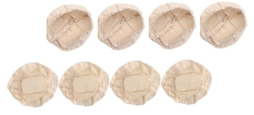 HOLIDYOYO Fundas De Tela Para Cesta De Pan Fermentación 8 Pcs (4 Redondas 23x8.5 Cm 4 Ovaladas 25x15x8 Cm) Algodón Resistente Sin Soporte De Calor Utensilio Cocina Fermentación Pan Horno Uso Doméstico