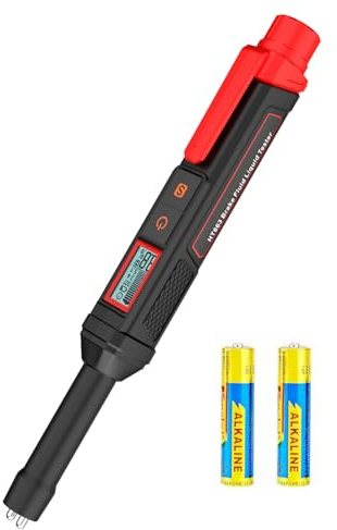 Brake Fluid Tester Pen, Automotive Brake Fluid Liquid Tester, High-Precision Brake Oil Tester Analyzer Meter and Calibrated for DOT3, DOT4, DOT5.1