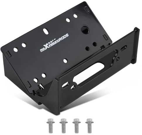 maXpeedingrods Winch Mount Kit for Kawasaki Teryx4 750 2012-2013, Winch Mounting Plate for Teryx4 800 / Teryx 800 2014-2024 Black Powder Coated