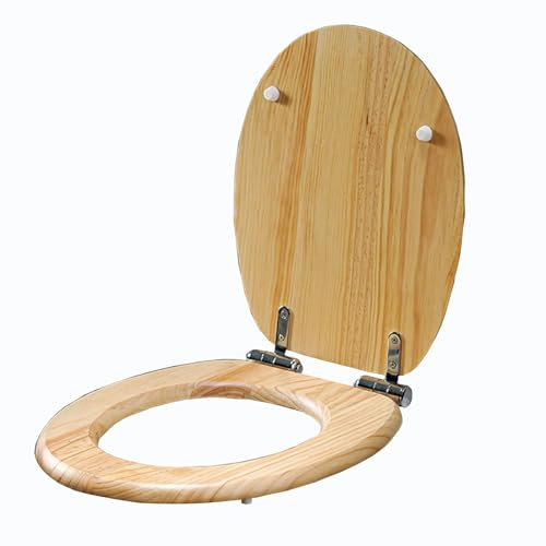 Toilettendeckel Oval WC Sitze mit Absenkautomatik Klodeckel Klobrille WC Deckel Toilettensitz Einfache Montage & Reinigung Toilettenbrille mit Quick-Release-Funktion und Edelstahl Scharnieren