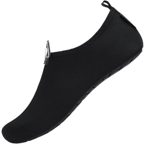 SAGUARO Hombre Mujer Zapatos de Agua Playa Escarpines Zapatillas de Deportes Acuáticos Buceo Surf Snorkel Yoga Piscina, Negro 42/43