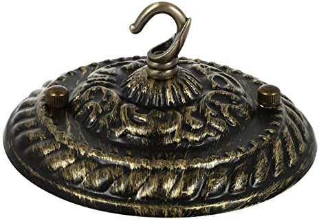 DOITOOL De Techo Para Lámpara De Placa De Montaje Hierro Acero Aleación De Zinc Resistente Duradera Estilo Vintage Decoración Versátil Lámparas De Techo Decorativas Cafeterías Bares