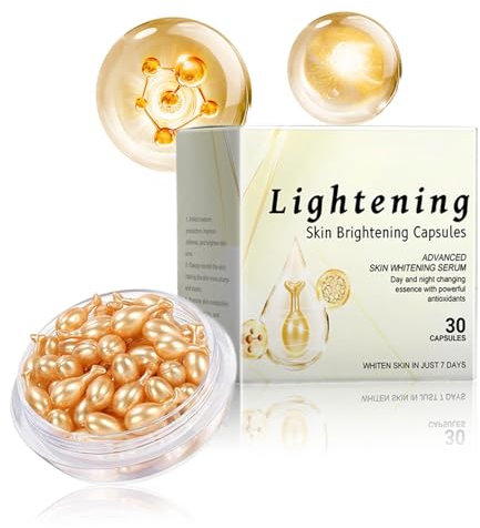 Vitamin E Capsules for Face, Skin Oil with Vitamin Blend, Firming and Moisturizing Serum, Smooth Fine Lines, Brighten Skin Tone, Wrinkle Care Facial Essence, 30 Capsules