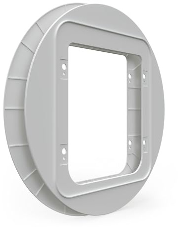 Sure Petcare Montageadapter, passend für die Sure Petcare SureFlap Mikrochip-Haustierklappe und die Haustierklappe Connect für Katzen und kleine Hunde, zum Einbau in Glasscheiben, weiß, 2er-Pack