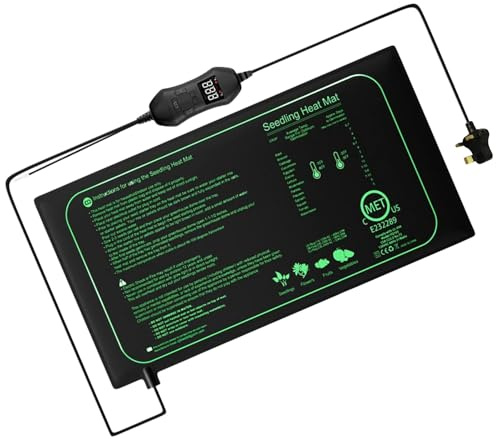 ZWTPGKRD Pflanzen-Heizkissen mit verstellbarem Thermostat, wasserdichte Sämling-Heizmatte für Zuhause, Gewächshaus und Innenanbau, umweltfreundliche Pflanzenkeimmatte