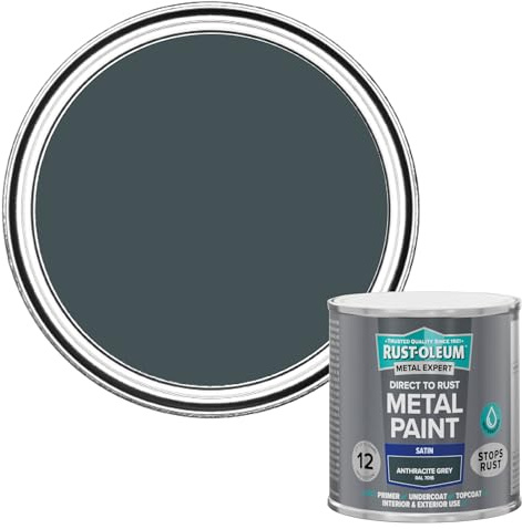 Rust-Oleum Metal Expert Paint Satin Anthracite Grey 250ml