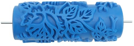 HUSHUI Rodillo de Textura Decorativa, Rodillo de Pintura de Patrón de Goma con Cabezales de Rodillo Reutilizables Lavables para Paredes Muebles de Tela Edredones de Tela (B)