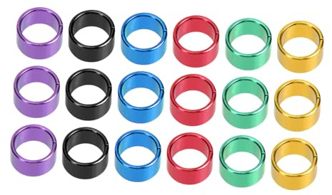 SUPVOX Lot de 18 Anneaux Ouverts Colorés en Aluminium pour Identification d'oiseaux, Bagues De Patte Petite Taille pour Pigeons Voyageurs, Perruches Et Perroquets, Fournitures Santé Oiseaux