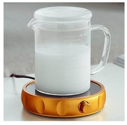NUOBESTY Tasse en Verre Borosilicate Graduée 1000 Ml avec Couvercle Résistante à la Chaleur de 20°C à 150°C Récipient Transparent pour Jus Thé Glacé et Eau Froide Usage Domestique et