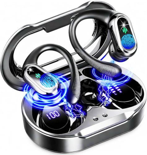 Rolosar Bluetooth Kopfhörer, Kopfhörer Kabellos Bluetooth 5.4 Sport tiefer Bass, In Ear Kopfhörer mit 4 ENC Noise Cancelling Mic, 50 std Spielzeit, IP7 Wasserdicht Ohrhörer LED-Anzeige