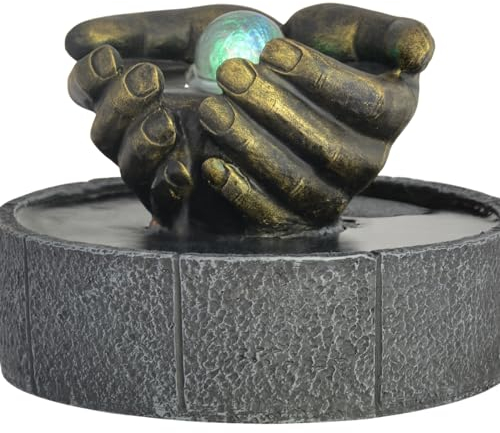 Zen Light Zen Zimmerbrunnen Authentisch und symbolisch Buntes LED-Licht, Entspannendes Dekorationsobjekt, Geschenkidee, Tischbrunnen Meditation, Dia30, H19cm - Lhassa