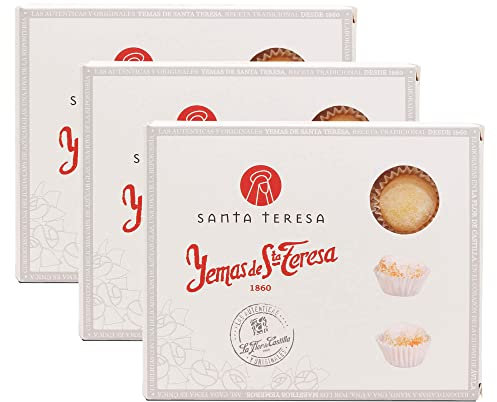 Santa Teresa - Pack De 3 Cajas De Yemas De Santa Teresa Ávila De Sabor Tradicional. Dulce Gourmet Ideal Para Regalo Y Navidad. Pack De 36 Unidades. 420 Gr