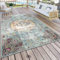 Paco Home In- & Outdoor Teppich Modern Orient Print Terrassen Teppich Türkis, Grösse:240x340 cm