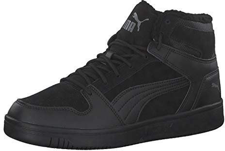PUMA Unisex Rebound Layup Sd Fur Sneaker, Black Castlerock, 42 EU
