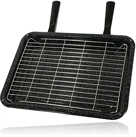 Spares2go Universal forno cappa grill pan base vassoio regolabile allungabile scaffale teglia rostiera Large Grill Pan