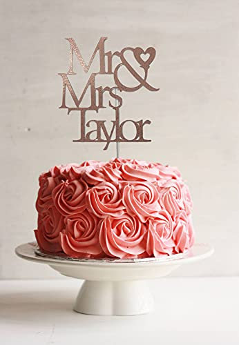 Personalised Mr & Mrs Cake Topper, Wedding, Celebration, Handmade, Anniversary
