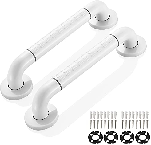 Bonade - 2 maniglie antiscivolo in acciaio inox per WC, bagno, doccia, per vasca da bagno, per anziani e bambini incinte, diametro 35 mm