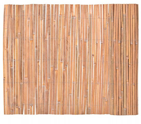 Tidyard Catherinol Clôture Panneaux de Clôture Bordure de Jardin Plate-Bande Pelouse Allée de Jardin Arrière-Cour Extérieur Patio Clôture en Bambou 100 x 400 cm