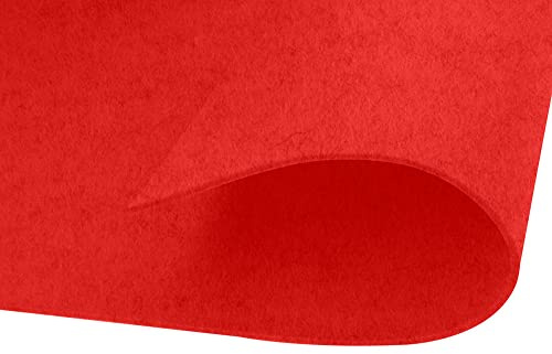 Acryl-Filz, Rot, 30 x 45 cm, 220 g/m², 10 Stück.