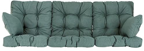 PATIO Hollywoodschaukel Auflage 3 teilig Celebes für Sitzfläche 170 cm mit Seitenkissen Gartenbank Gartenstuhl Polster grün