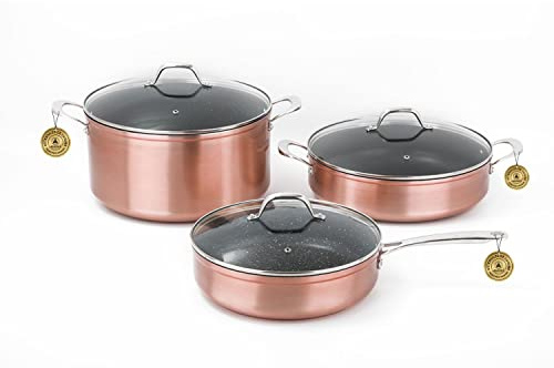 Laguiole - Set 6-teilig Simon Kupfer Antihaftbeschichtung Greblon C2 Induktion