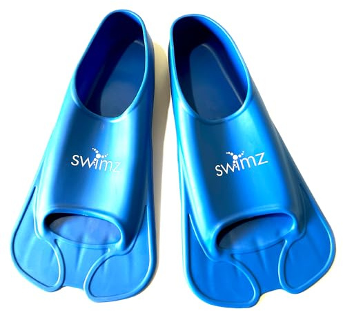 Swimz Missile Short Blade Swim Training Fins - Royal Blue (L (UK 8 - 9) Euro 43/44)