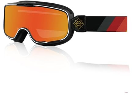 OLYSPM Photochromatische MTB Brille,Motocross Brille,Motorradbrille Vintage mit Verstellbarem,Rutschfestem Riemen,Motorrad Brillen mit Wasserdichtem,Staubdichtem,UV-Schutz