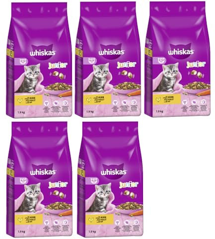 WHISKAS Beutel Junior 2-12 Monate mit Huhn 5 x 1,9kg