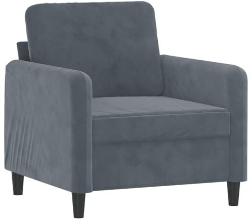 vidaXL Fåtölj mörkgrå 60 cm sammet, stol, tv-stol, tv-fåtölj, stolar, tv-stolar, tv-fåtöljer, vardagsrumsstol, vardagsrumsstolar, vardagsrumsfåtölj
