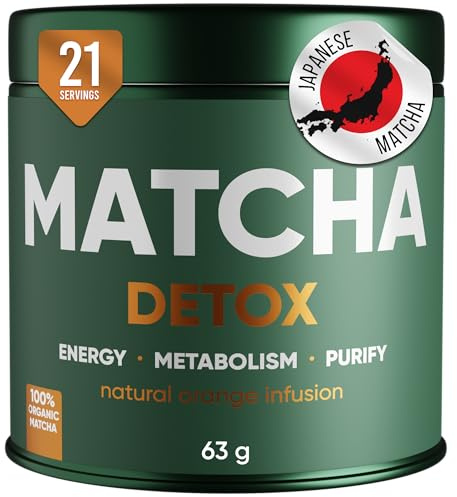 WOW TEA Matcha Pulver – Feines Pulver aus Japan mit frischem Geschmack – Ideal für Matcha Tee, Latte oder Smoothies – Ohne Zusätze (Detox)