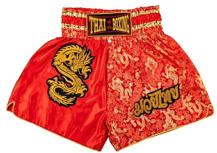 MUAY NATION Pantaloncini da Muay Thai per uomo e donna, taglio aderente, per MMA, boxe, kickboxing, arti marziali