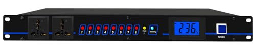 KHZKHC Stereo Equalizer Real Time Frequency Level Display, Home Audio Equalizer, 8-way Power Output, Forward and Reverse Time Switch, for DJ Stations, and Other Musical Instruments