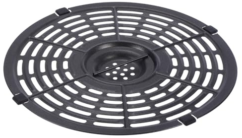 sourcing map Air Fryer Replacement Grill Pan 8.58 Inch Non-Stick Fry Pan Dishwasher Safe Black for Air Fryers, Air Fryer Grill Plate